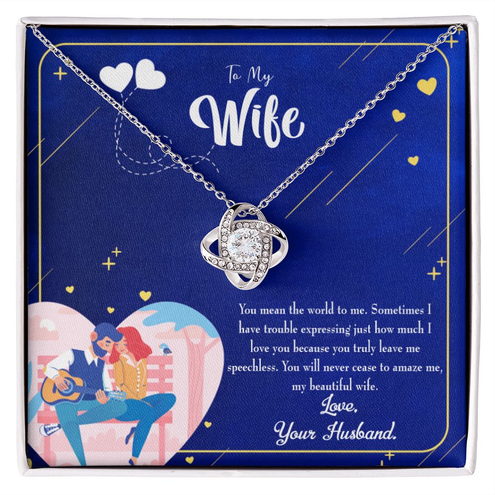 To My Wife Wife You Amaze Me Infinity Knot Necklace Message Card-Express Your Love Gifts