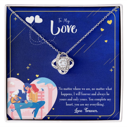 To My Wife Wife You Complete Me Infinity Knot Necklace Message Card-Express Your Love Gifts