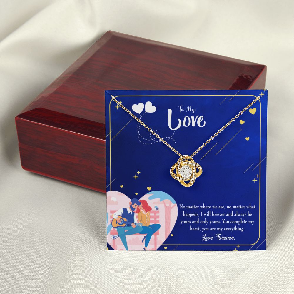 To My Wife Wife You Complete Me Infinity Knot Necklace Message Card-Express Your Love Gifts