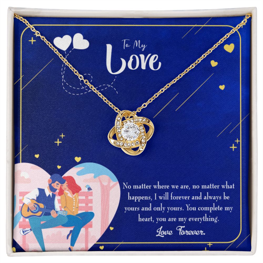 To My Wife Wife You Complete Me Infinity Knot Necklace Message Card-Express Your Love Gifts