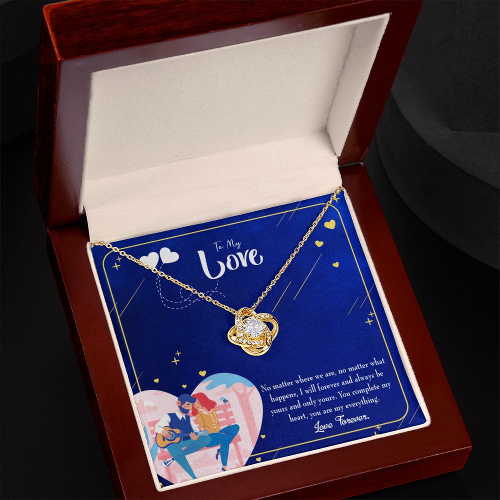 To My Wife Wife You Complete Me Infinity Knot Necklace Message Card-Express Your Love Gifts