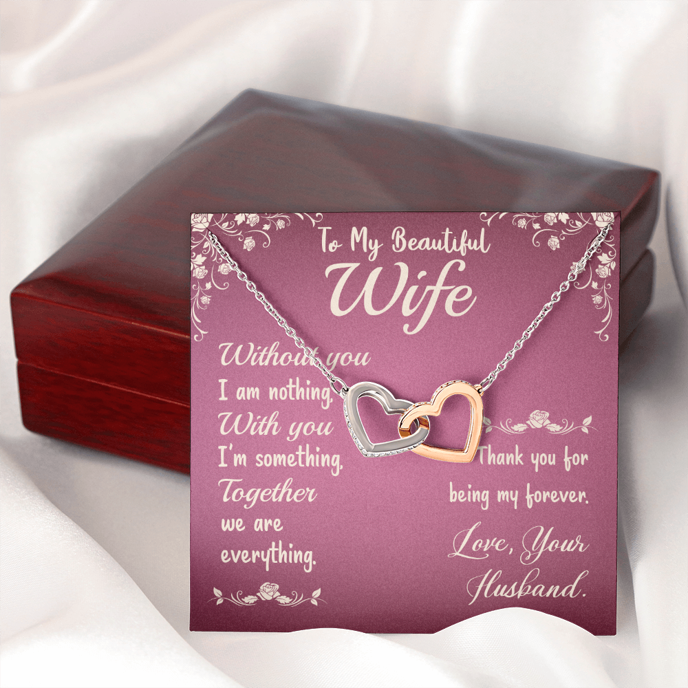 To My Wife Without You I Am Nothing Inseparable Necklace-Express Your Love Gifts