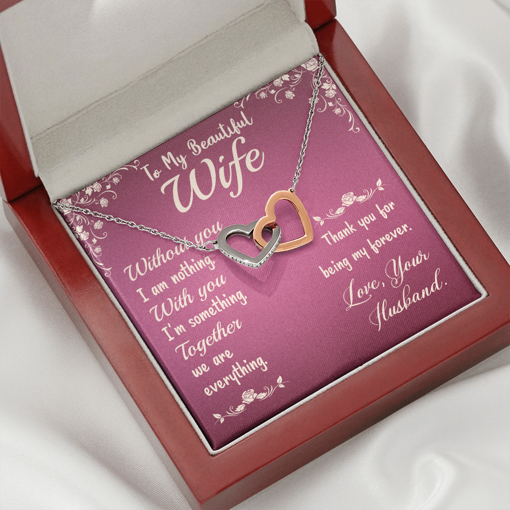 To My Wife Without You I Am Nothing Inseparable Necklace-Express Your Love Gifts