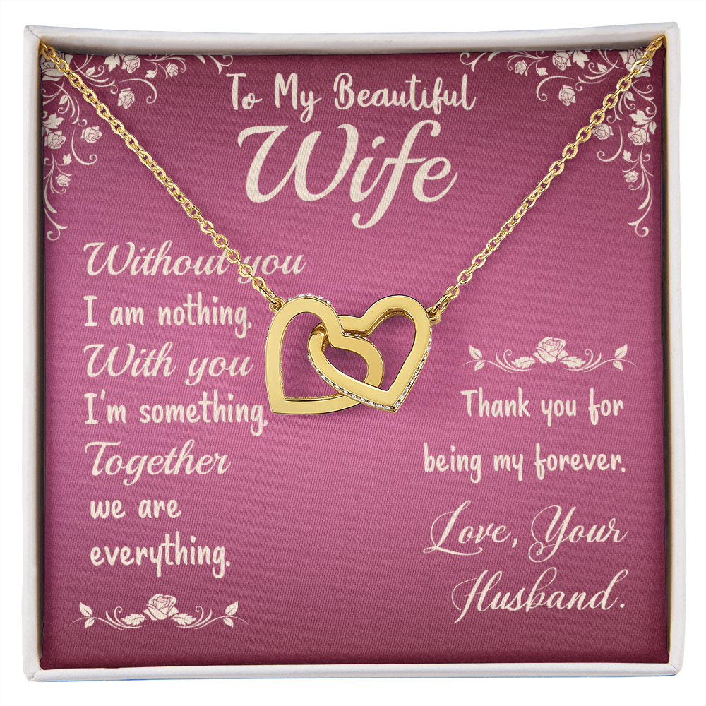 To My Wife Without You I Am Nothing Inseparable Necklace-Express Your Love Gifts