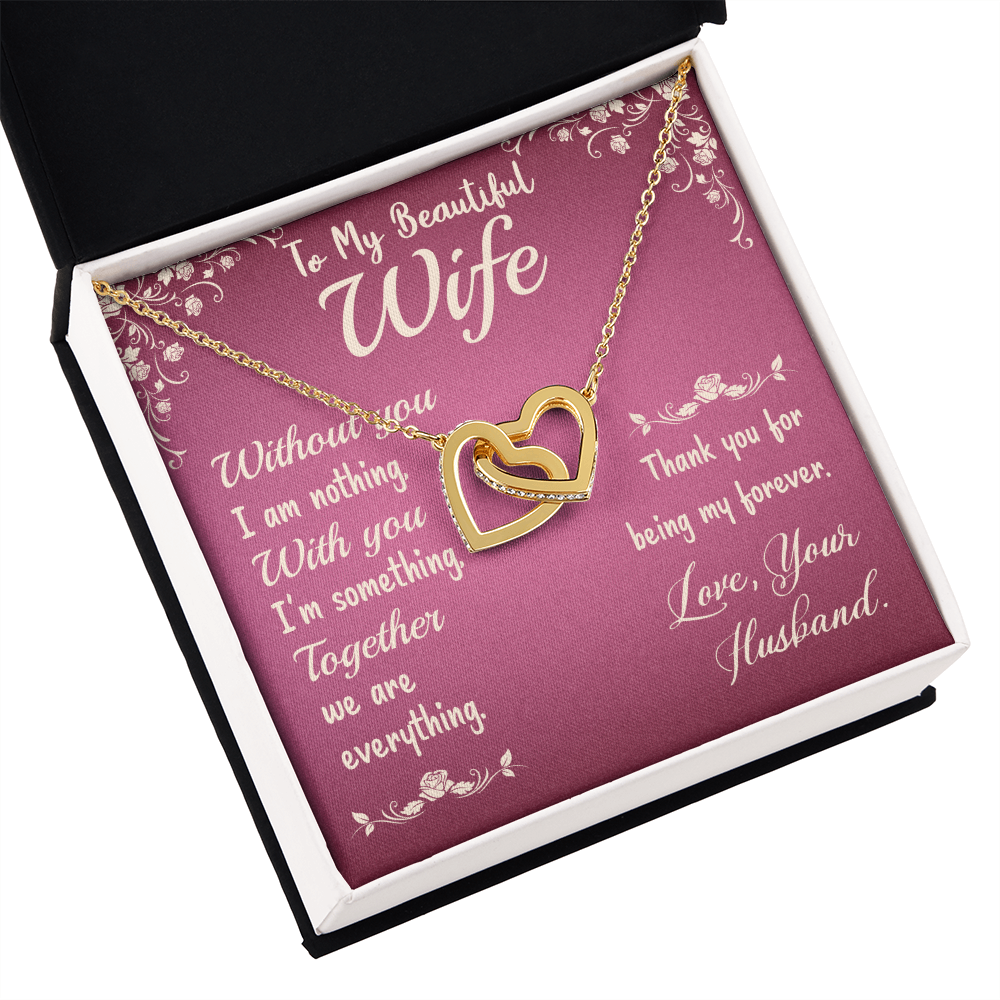 To My Wife Without You I Am Nothing Inseparable Necklace-Express Your Love Gifts