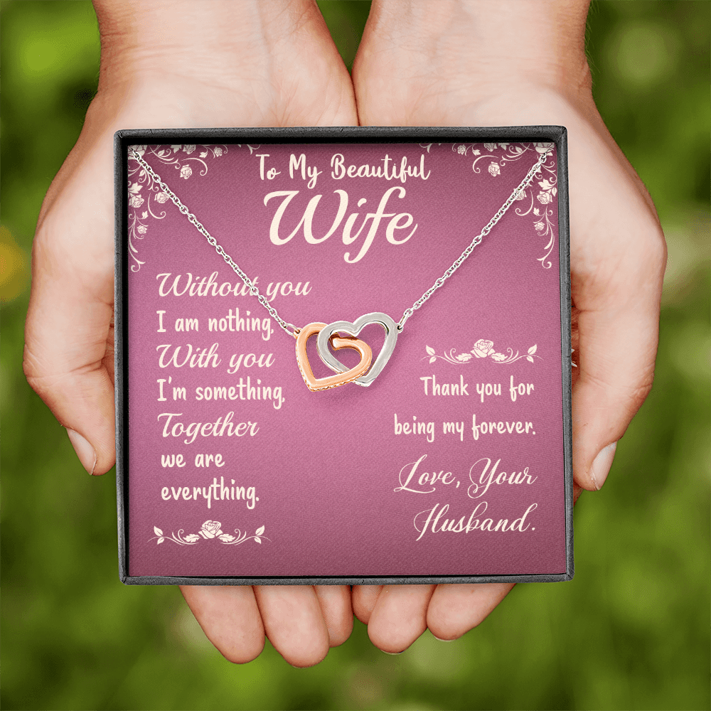 To My Wife Without You I Am Nothing Inseparable Necklace-Express Your Love Gifts