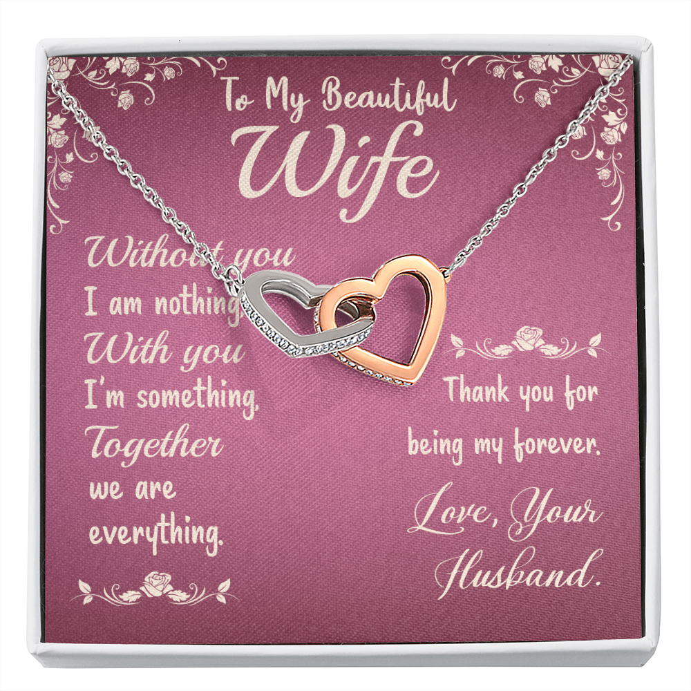 To My Wife Without You I Am Nothing Inseparable Necklace-Express Your Love Gifts