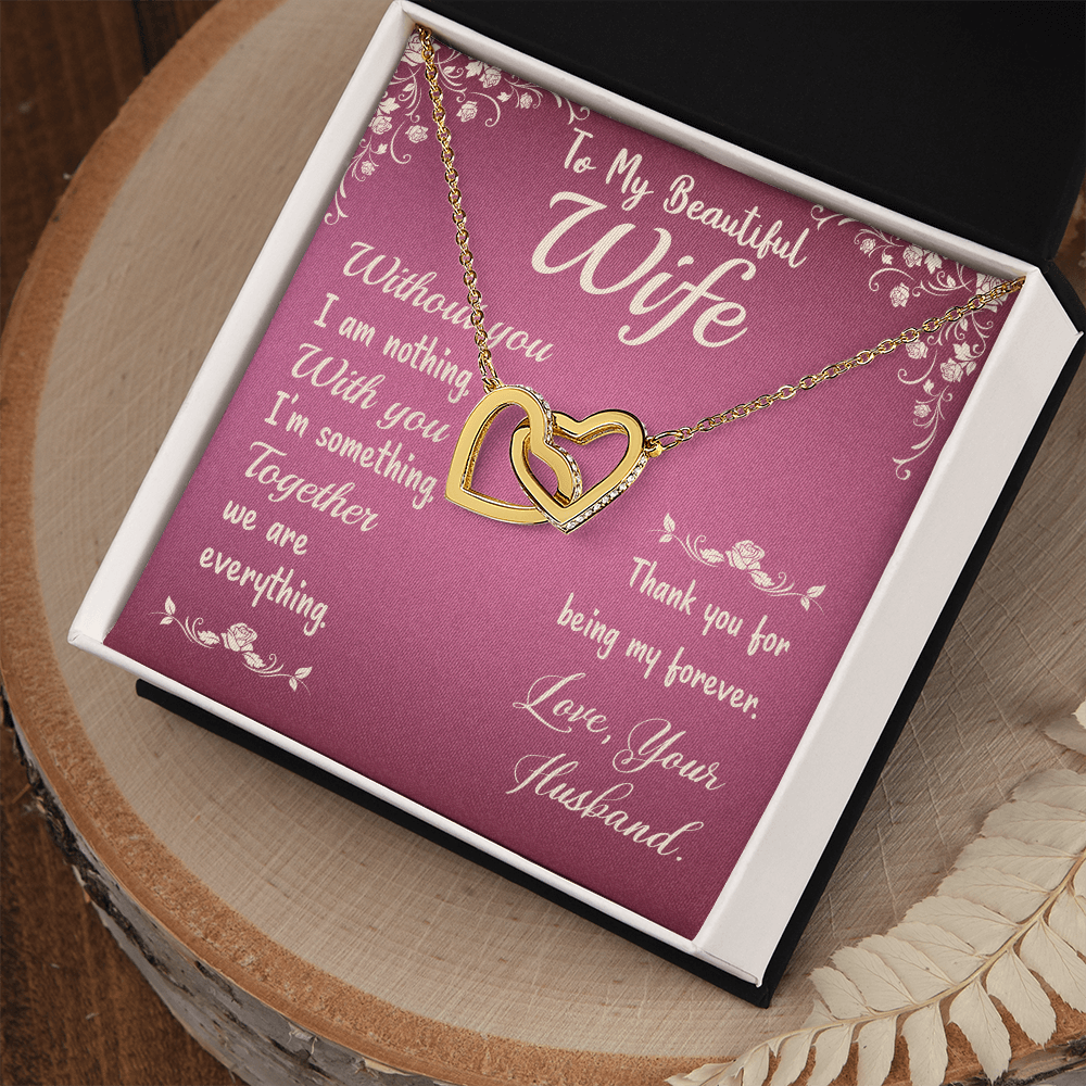 To My Wife Without You I Am Nothing Inseparable Necklace-Express Your Love Gifts