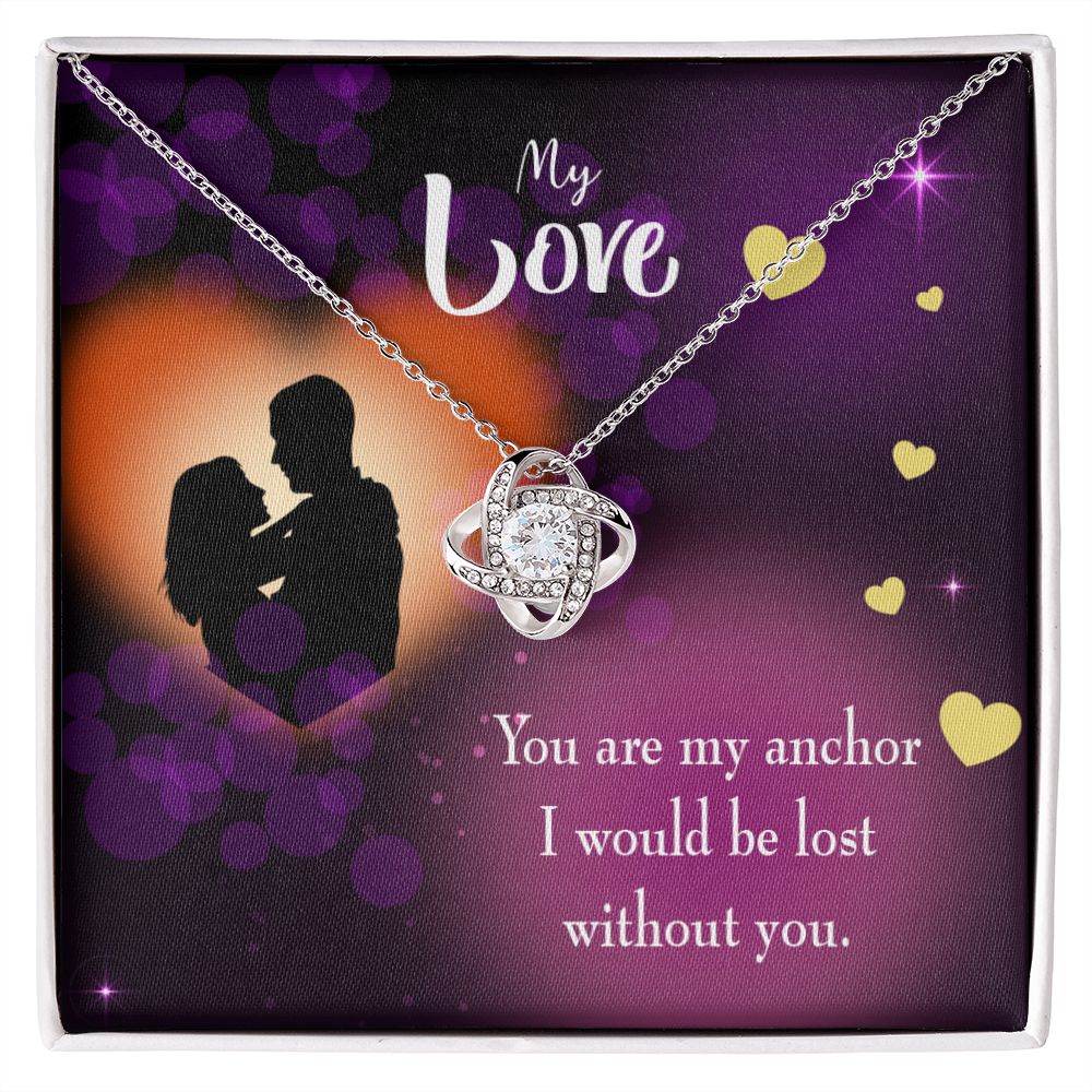 To My Wife You Are my Anchor Infinity Knot Necklace Message Card-Express Your Love Gifts