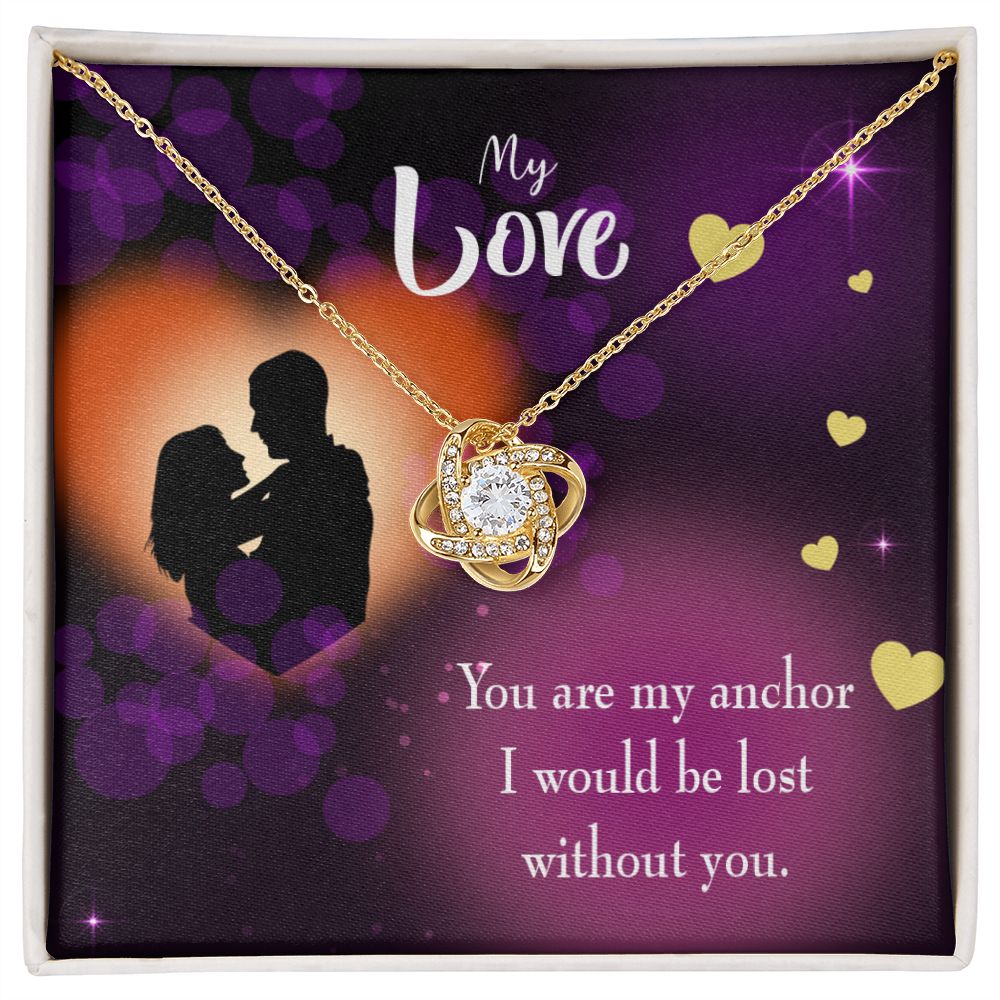 To My Wife You Are my Anchor Infinity Knot Necklace Message Card-Express Your Love Gifts