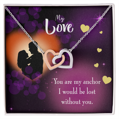 To My Wife You Are my Anchor Inseparable Necklace-Express Your Love Gifts