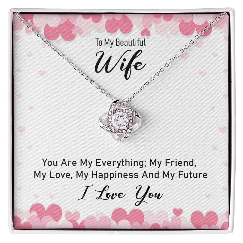 To My Wife You Are My Everything Infinity Knot Necklace Message Card-Express Your Love Gifts