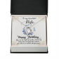 To My Wife You Are The Light of My Life Birthday Message Forever Necklace w Message Card-Express Your Love Gifts