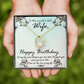 To My Wife You Are The Love of My Life Birthday Message Forever Necklace w Message Card-Express Your Love Gifts