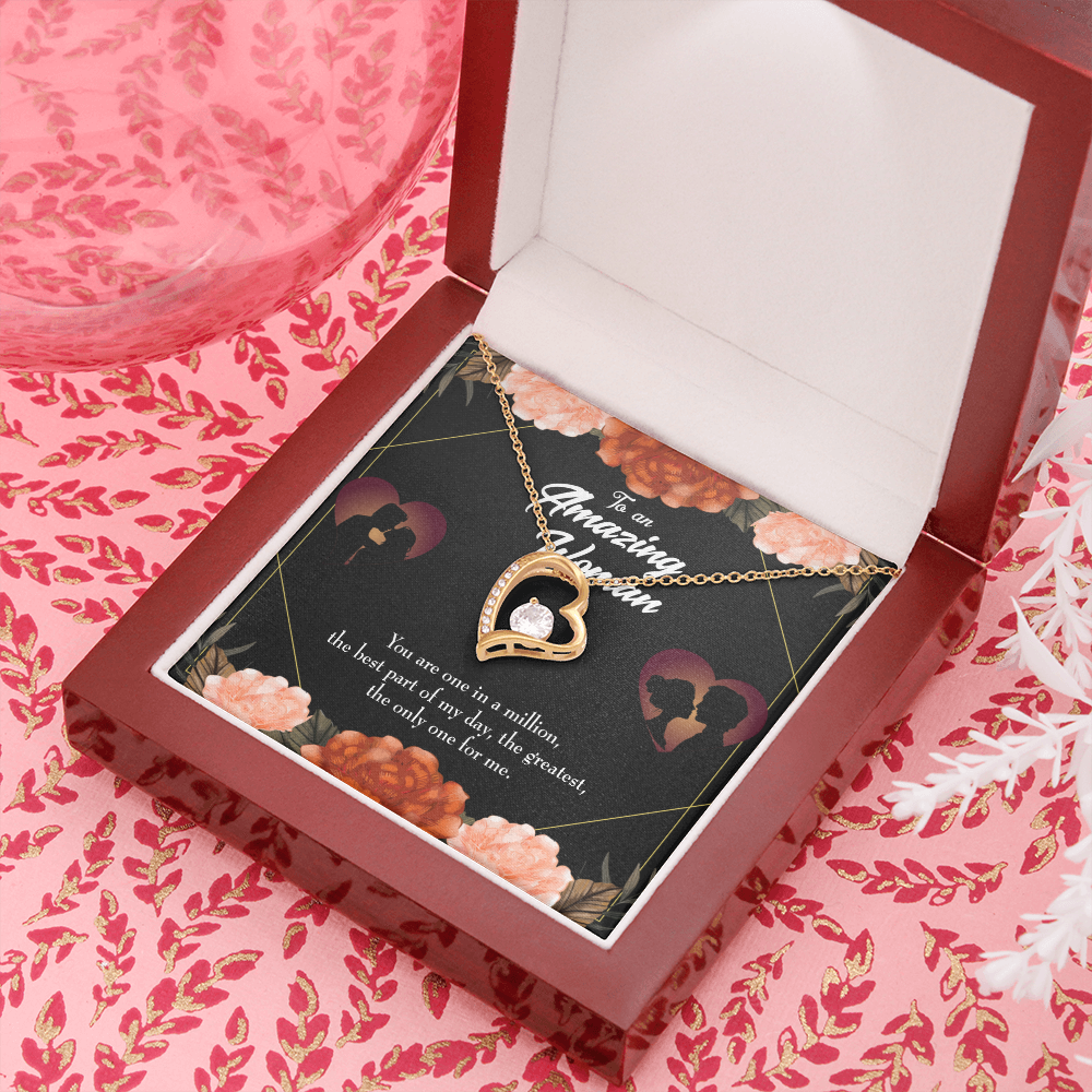 To My Wife You Are The One Forever Necklace w Message Card-Express Your Love Gifts