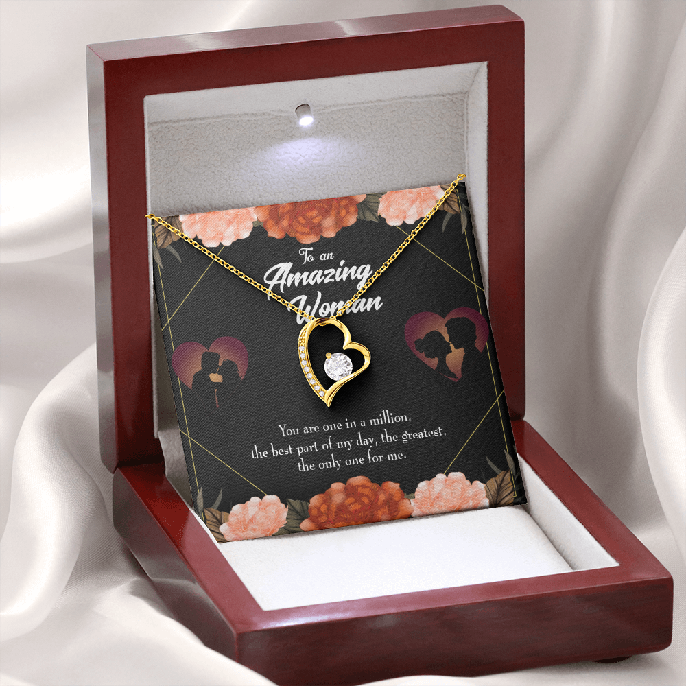 To My Wife You Are The One Forever Necklace w Message Card-Express Your Love Gifts