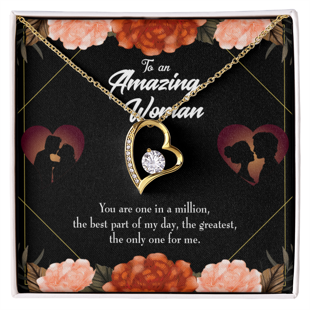 To My Wife You Are The One Forever Necklace w Message Card-Express Your Love Gifts