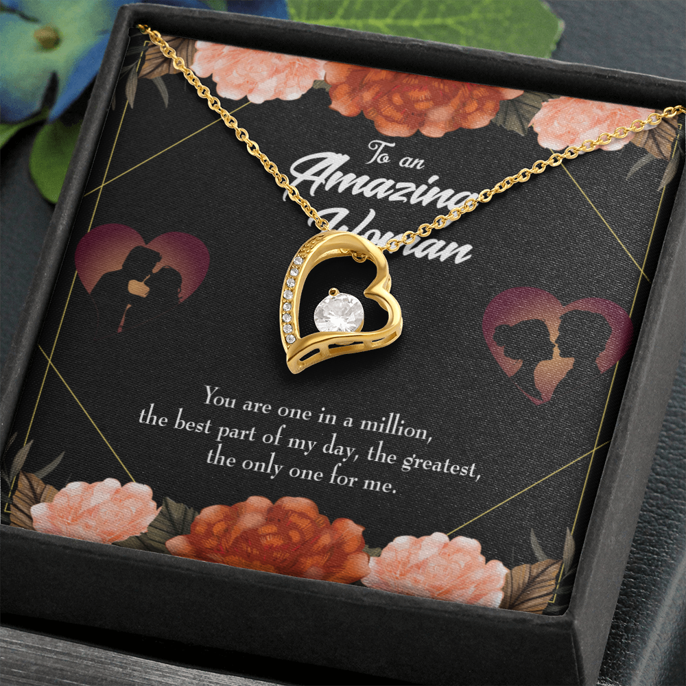 To My Wife You Are The One Forever Necklace w Message Card-Express Your Love Gifts