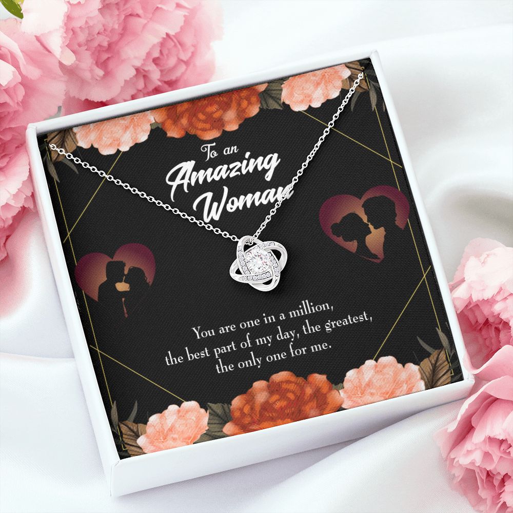 To My Wife You are the One Infinity Knot Necklace Message Card-Express Your Love Gifts