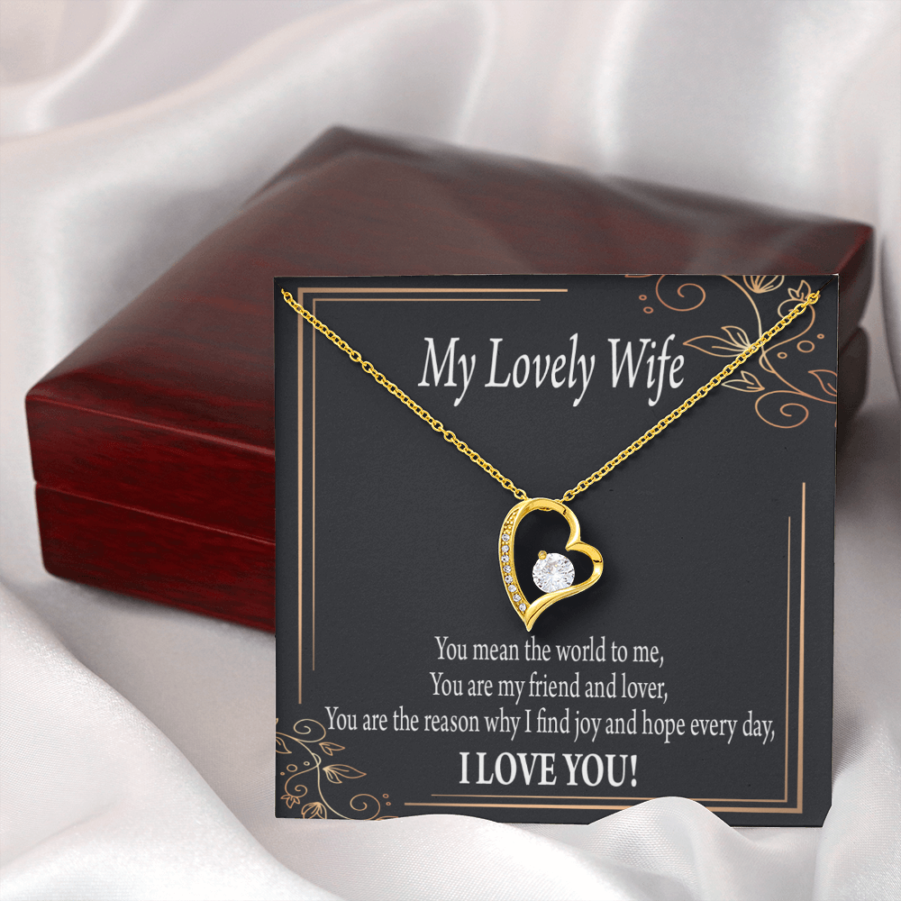 To My Wife You Are The Reason Forever Necklace w Message Card-Express Your Love Gifts