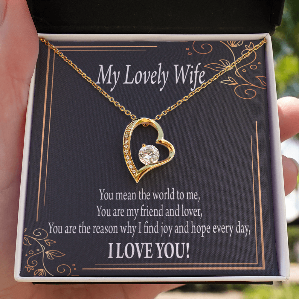 To My Wife You Are The Reason Forever Necklace w Message Card-Express Your Love Gifts