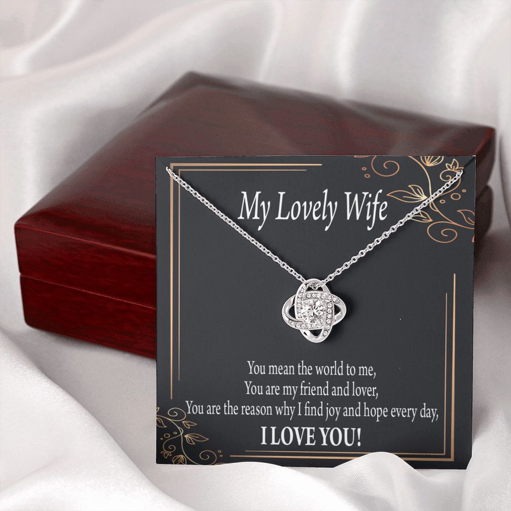 To My Wife You Are The Reason Infinity Knot Necklace Message Card-Express Your Love Gifts