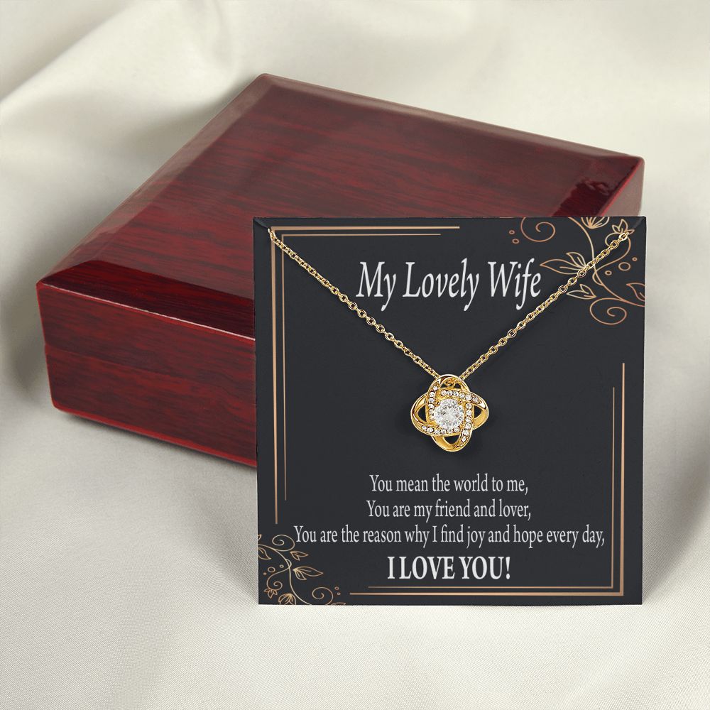 To My Wife You Are The Reason Infinity Knot Necklace Message Card-Express Your Love Gifts