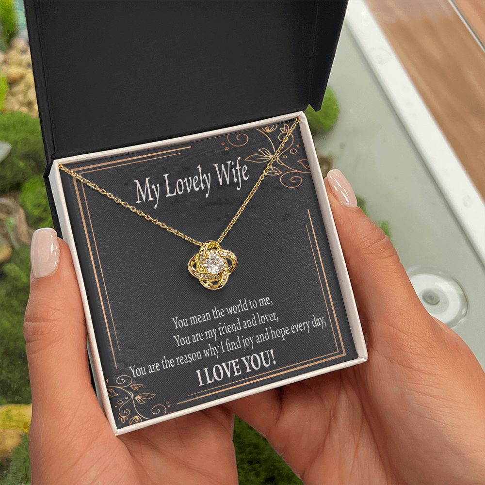 To My Wife You Are The Reason Infinity Knot Necklace Message Card-Express Your Love Gifts