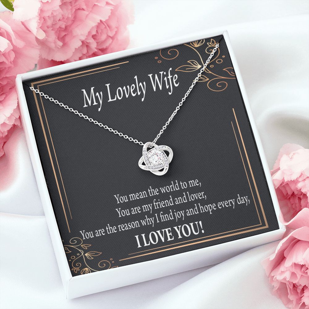 To My Wife You Are The Reason Infinity Knot Necklace Message Card-Express Your Love Gifts