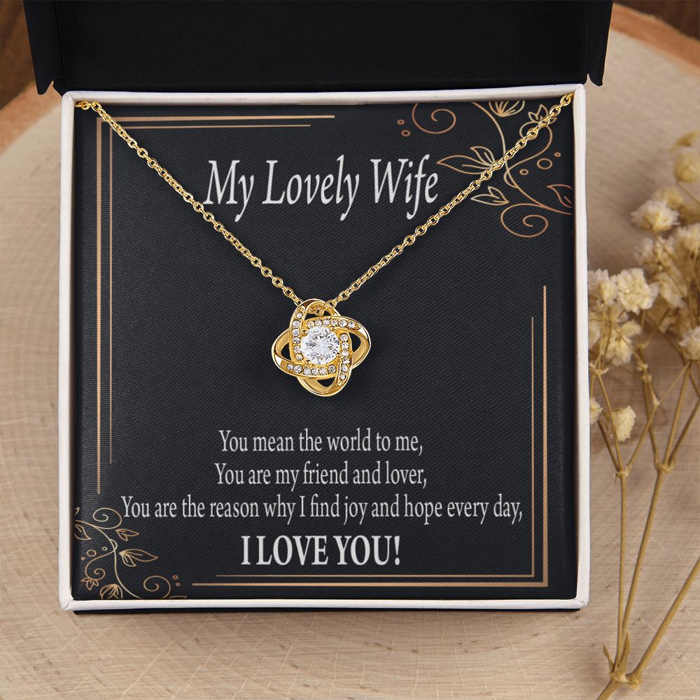 To My Wife You Are The Reason Infinity Knot Necklace Message Card-Express Your Love Gifts