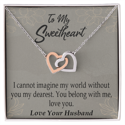 To My Wife You Belong With Me Inseparable Necklace-Express Your Love Gifts