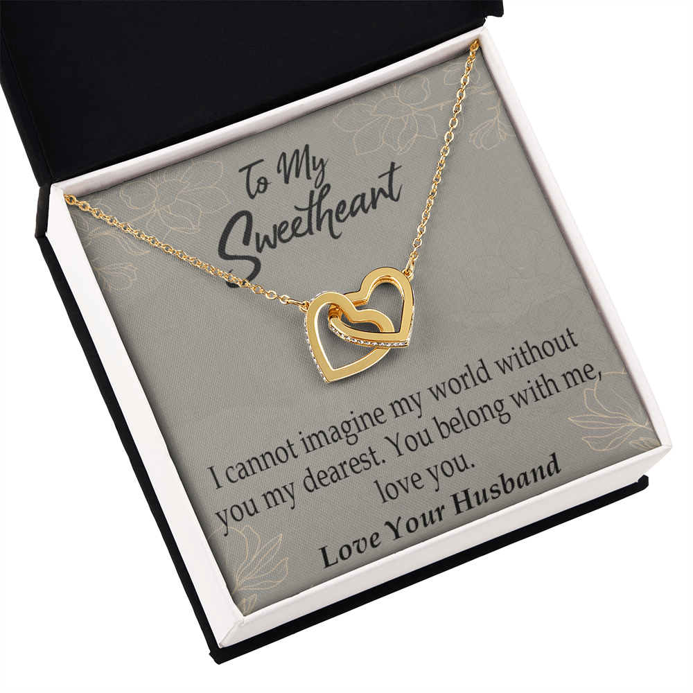 To My Wife You Belong With Me Inseparable Necklace-Express Your Love Gifts