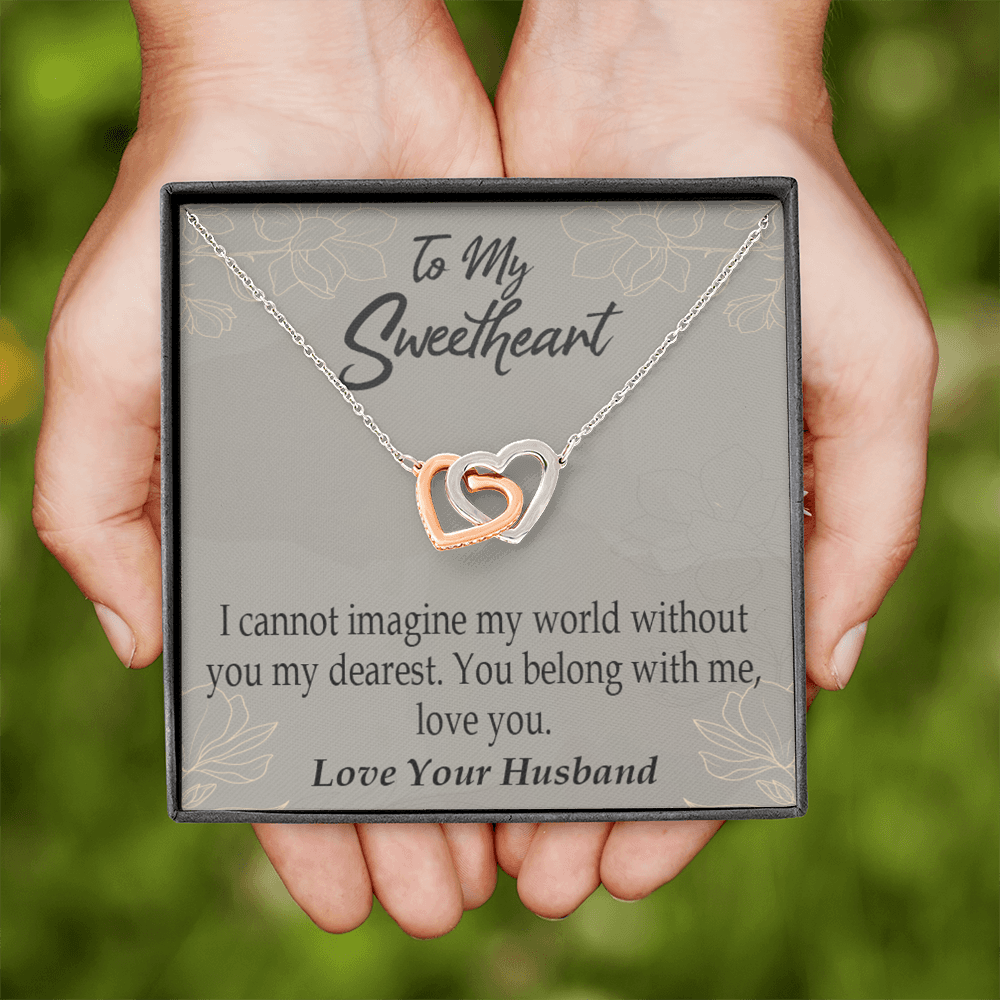 To My Wife You Belong With Me Inseparable Necklace-Express Your Love Gifts