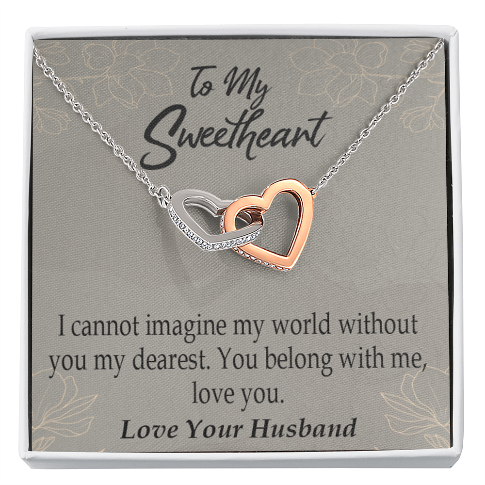 To My Wife You Belong With Me Inseparable Necklace-Express Your Love Gifts