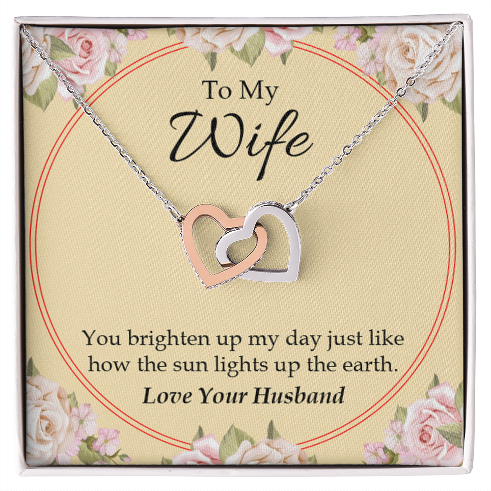 To My Wife You Brighten Up My Day Inseparable Necklace-Express Your Love Gifts