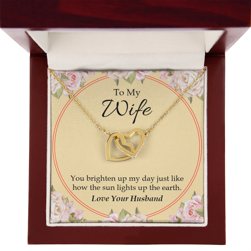 To My Wife You Brighten Up My Day Inseparable Necklace-Express Your Love Gifts