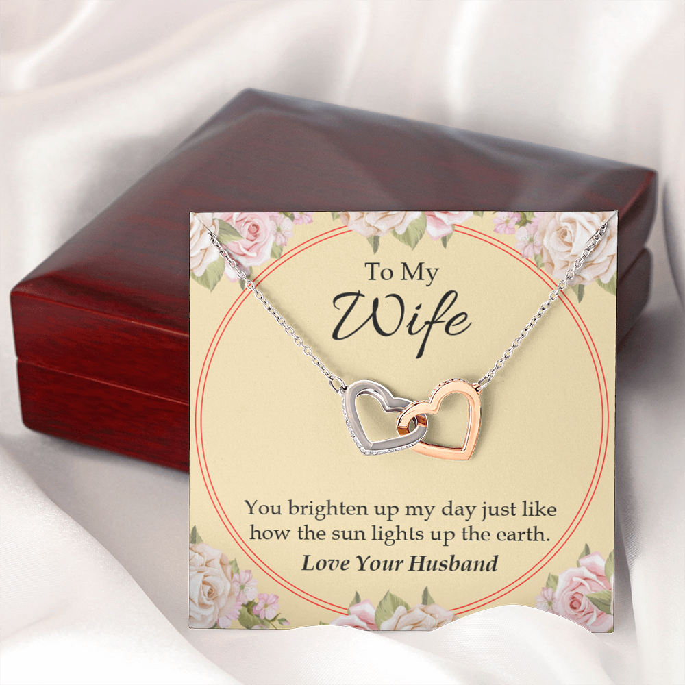 To My Wife You Brighten Up My Day Inseparable Necklace-Express Your Love Gifts