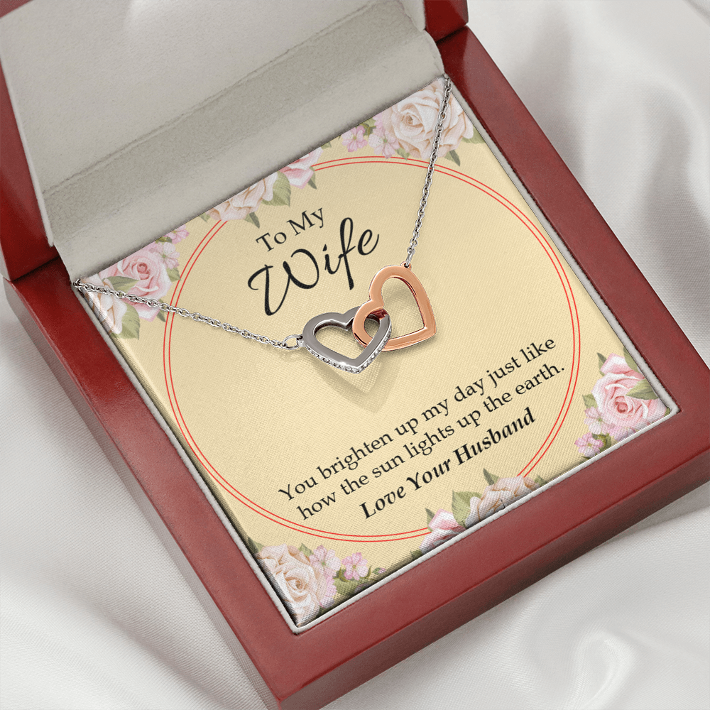 To My Wife You Brighten Up My Day Inseparable Necklace-Express Your Love Gifts