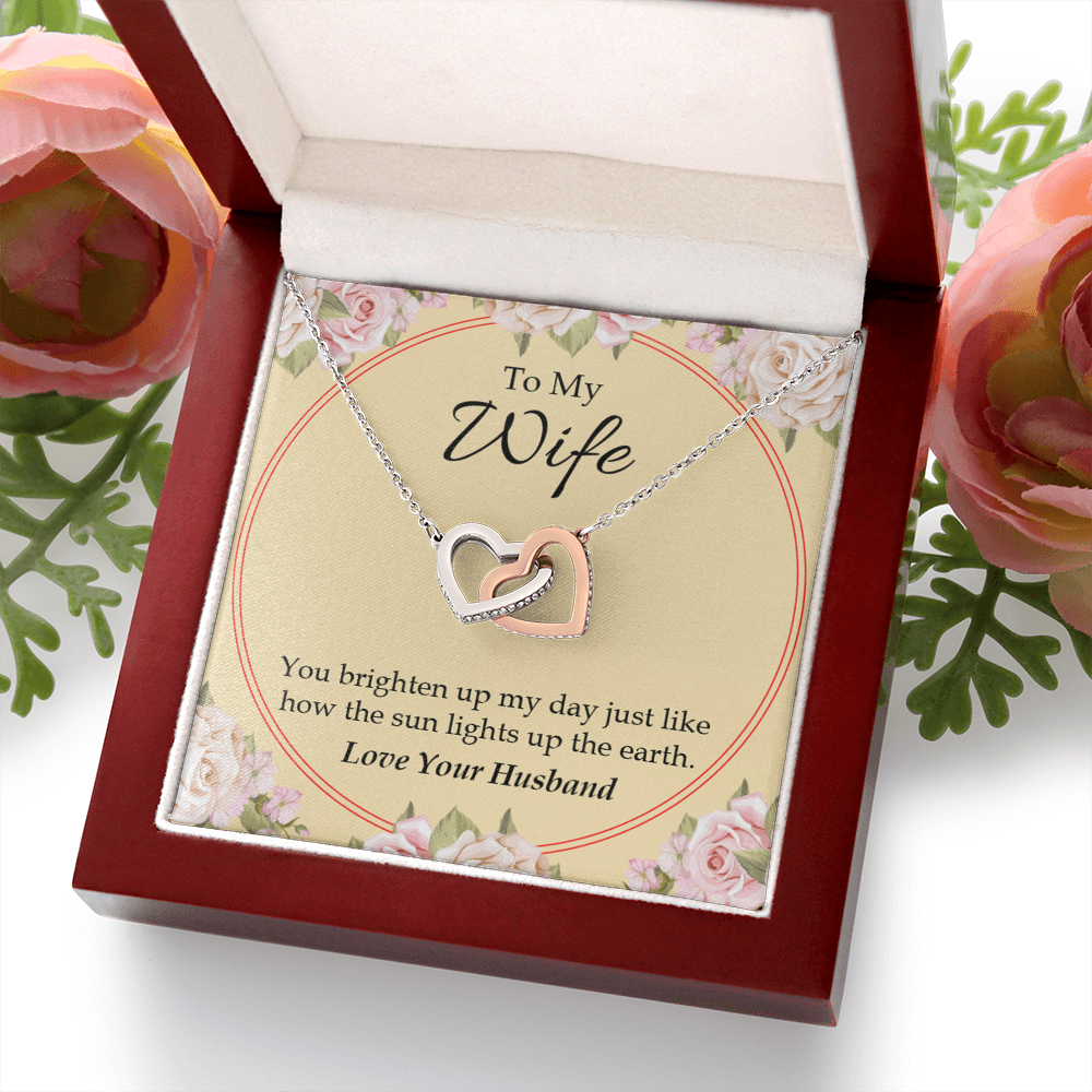 To My Wife You Brighten Up My Day Inseparable Necklace-Express Your Love Gifts