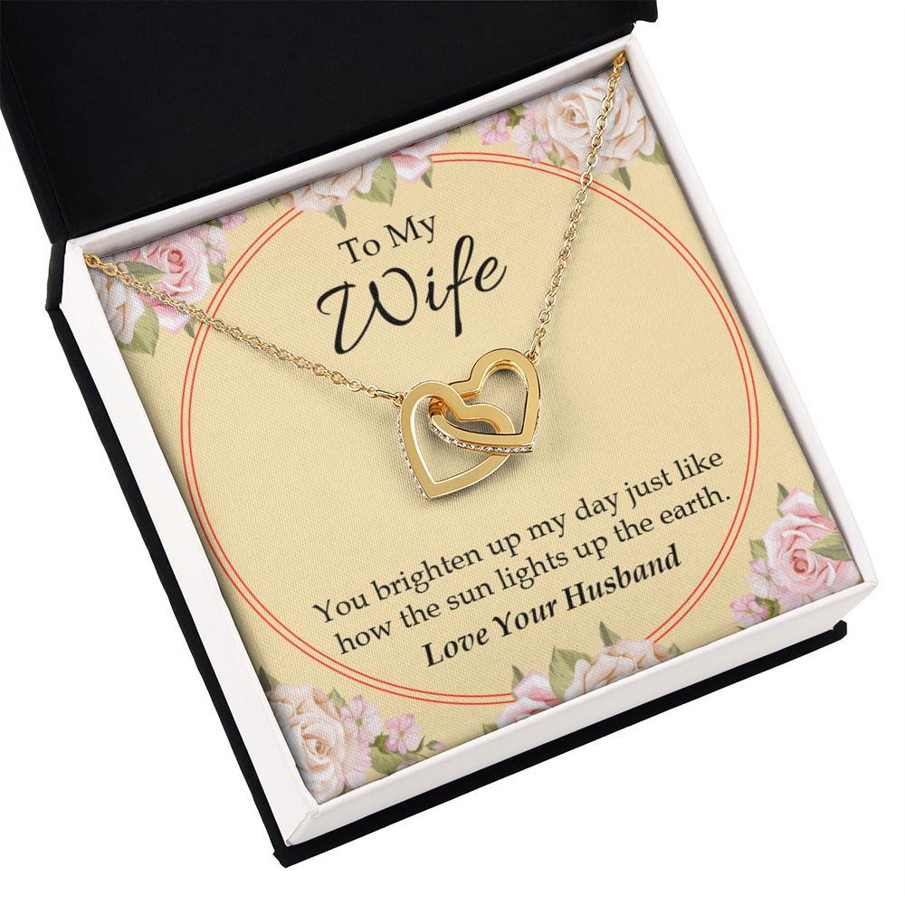 To My Wife You Brighten Up My Day Inseparable Necklace-Express Your Love Gifts