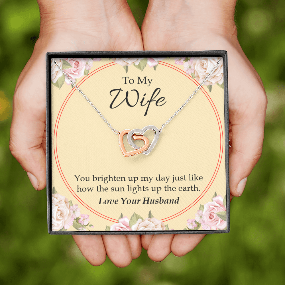 To My Wife You Brighten Up My Day Inseparable Necklace-Express Your Love Gifts