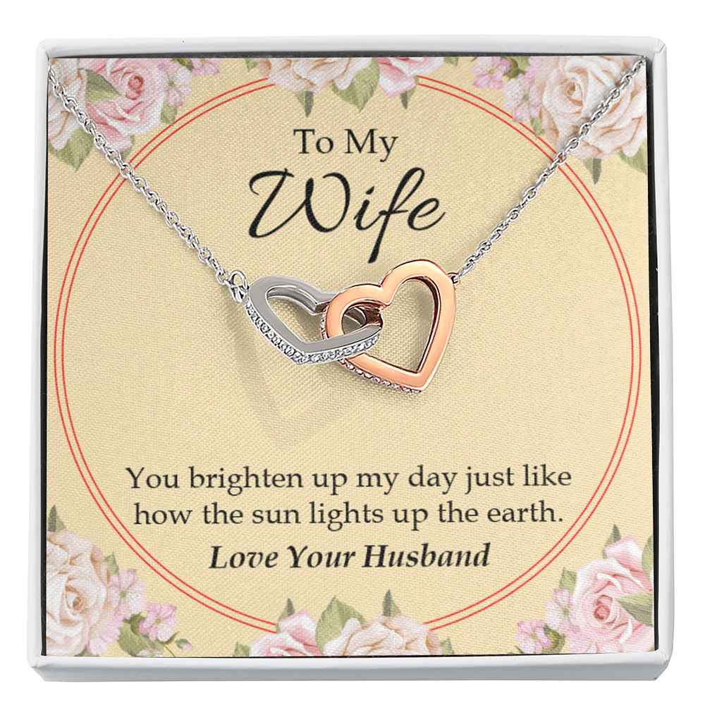 To My Wife You Brighten Up My Day Inseparable Necklace-Express Your Love Gifts