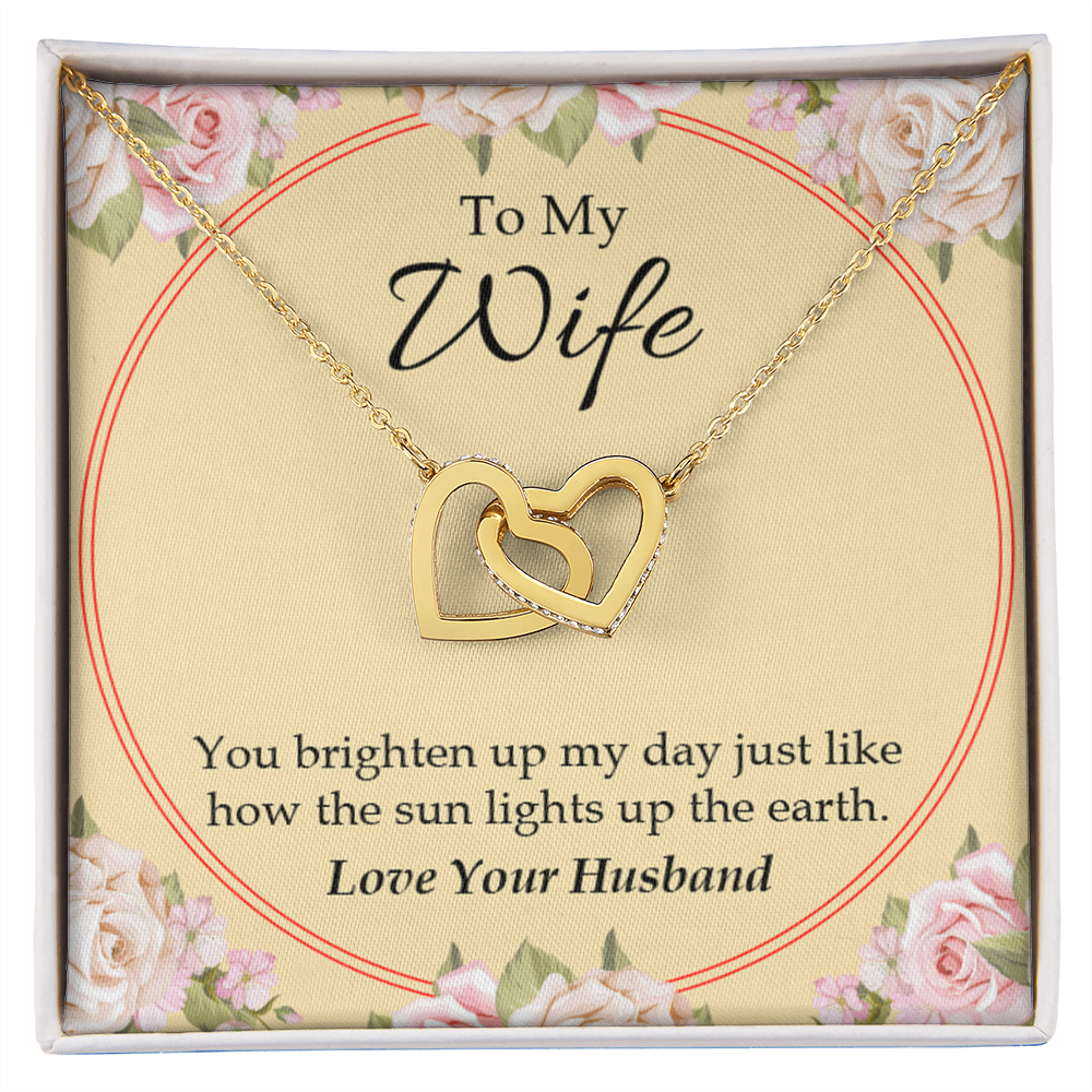 To My Wife You Brighten Up My Day Inseparable Necklace-Express Your Love Gifts