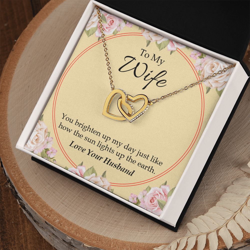 To My Wife You Brighten Up My Day Inseparable Necklace-Express Your Love Gifts