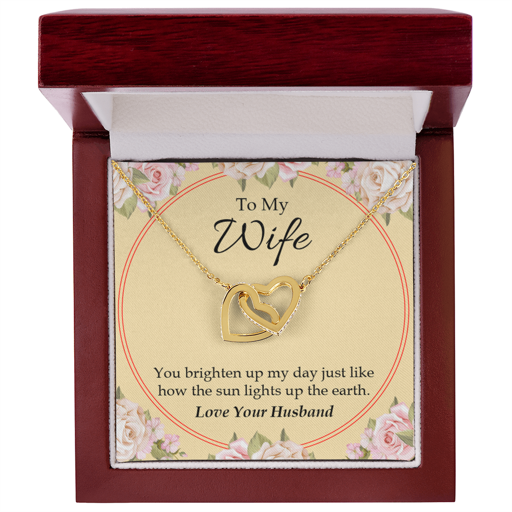 To My Wife You Brighten Up My Day Inseparable Necklace-Express Your Love Gifts