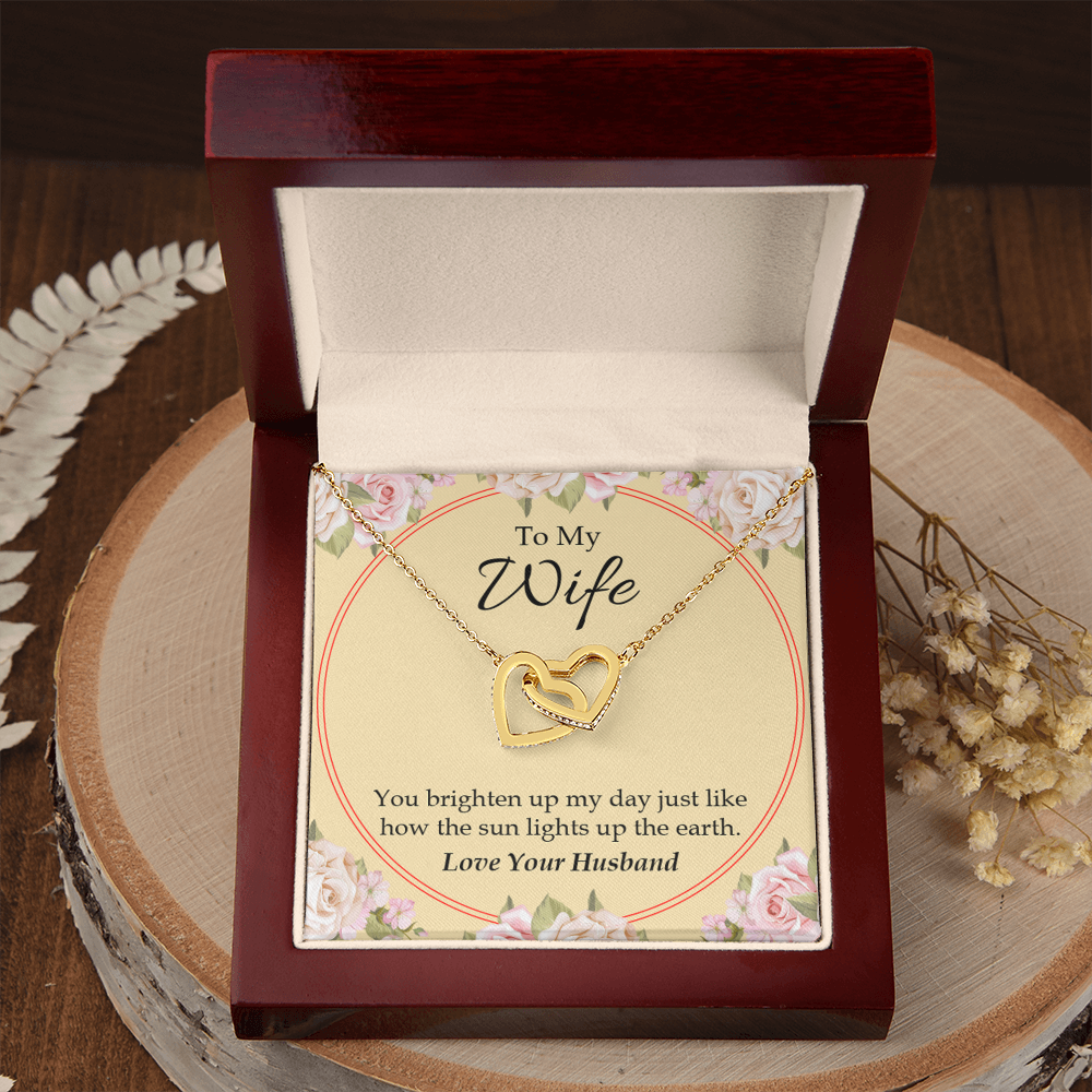 To My Wife You Brighten Up My Day Inseparable Necklace-Express Your Love Gifts