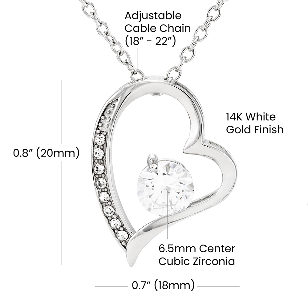 To My Wife You Complete Me From Husband Forever Necklace w Message Card-Express Your Love Gifts