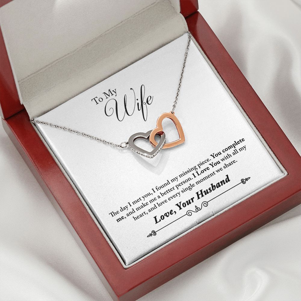 To My Wife You Complete Me Inseparable Necklace-Express Your Love Gifts