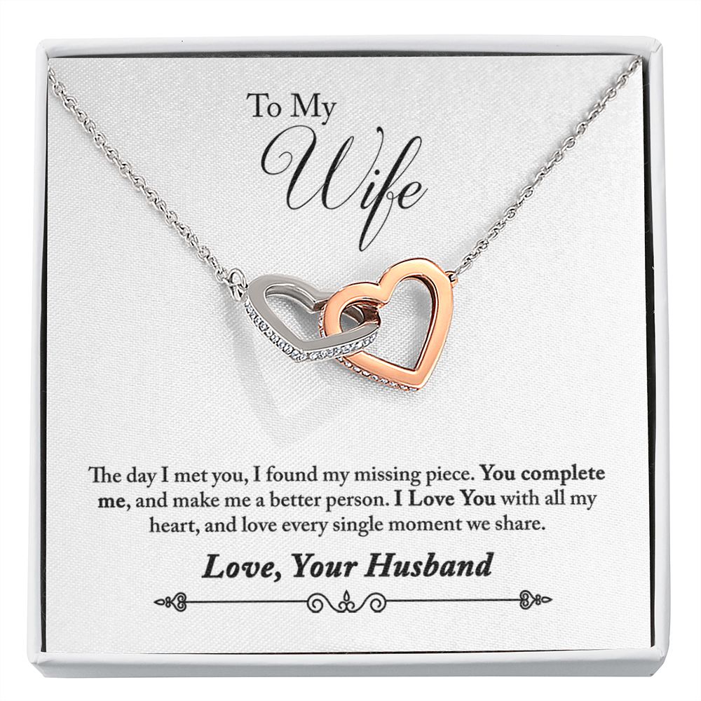 To My Wife You Complete Me Inseparable Necklace-Express Your Love Gifts