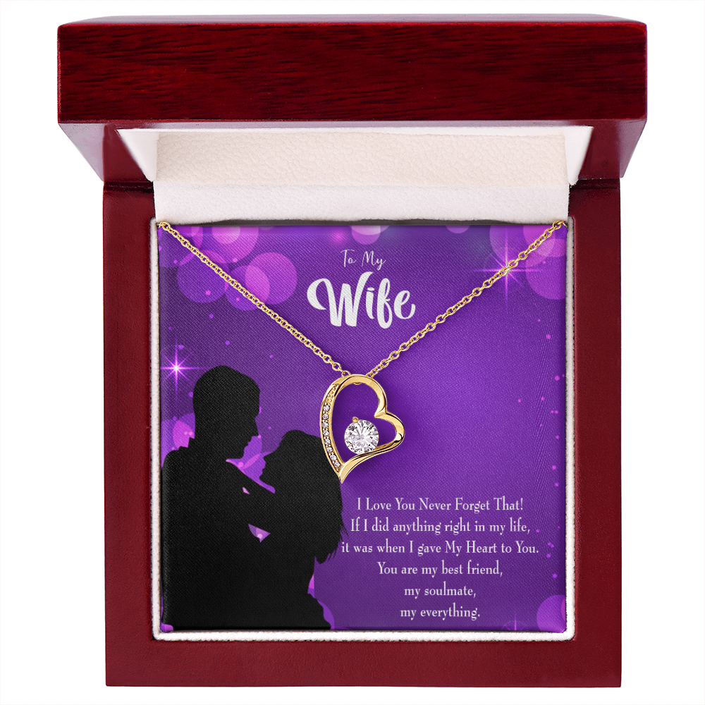 To My Wife You Have my Heart Forever Necklace w Message Card-Express Your Love Gifts